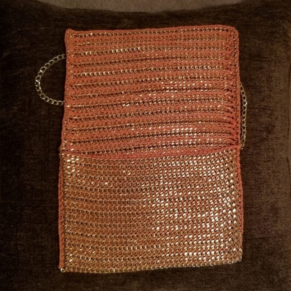 Clutch Chain and Cord Woven Crossbody Gold Tone - Picture 14 of 16